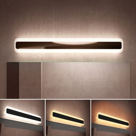 Spiegelleuchte 60cm LED Badlampe Spiegellampe, 3000K-6000K Badezimmer Lampe 3 Farben Dimmbar Schminkleuchte Chrom 20W LumaRay