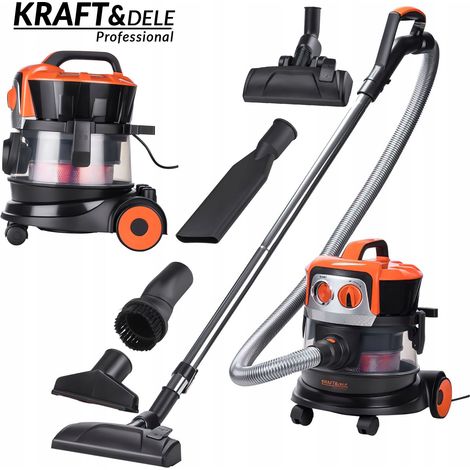 Aspirateur industriel sans sac 2000 W – Technologie vortex – Capacité 9 L – Pour chantiers humides et poussières fines (1/5)