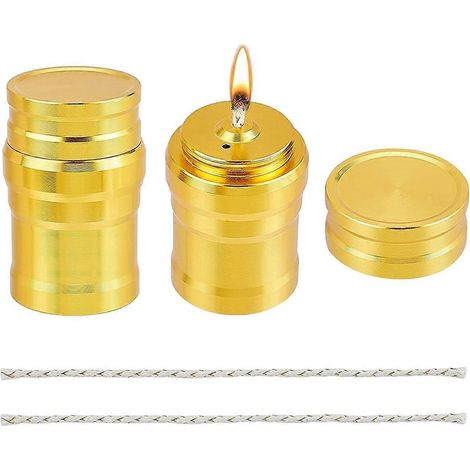 Lot de 2 mini brûleurs à alcool portables en métal, réchauds à alcool en métal -- (1/5)