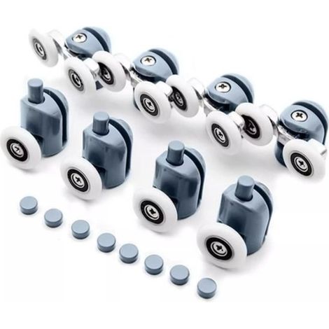 Lot de 8 roulettes pour cabine de douche (1/2)