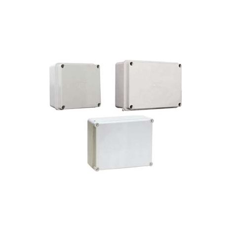 SCATOLA STAGNA CON COPERCHIO E PARETI LISCE- - mm.100x100x50h. - viti inox - (005.PL) - IP66 - 5 pezzi MARLANVIL