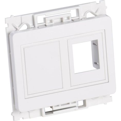 Lanview 2x Keystone-Wandplatte für Opus-Steckdose, weiß, LVN126160