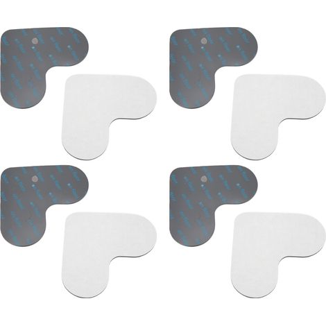 Lot de 8 sous-tapis noirs en forme de grand cœur, lavables, en PU, pour sols en bois dur (1/5)