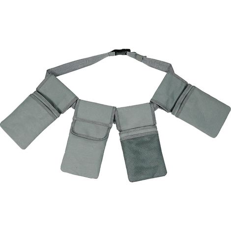 Ceinture porte-outils de jardin en toile imperméable avec 4 sacs et pochette de suspension (1/5)