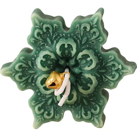 Bougie parfumée de Noël en forme de flocon de neige, bougie artisanale décorative, cadeau d’hiver, décoration festive pour maison, table, chambre et fête (1/5)