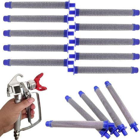 Airless spray filters, pack of 10, 60 pieces total, compatible with models SG2 and SG3. Snap-on mounting. (1/5)