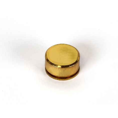 Pack 4 Embellecedores para Tornillos de Sujeción de Espejos  Fabricado en Latón  Acabado en Oro 4 Unidades -