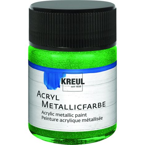 Kreul Acryl Metallicfarbe grün 50 ml Verzierfarbe
