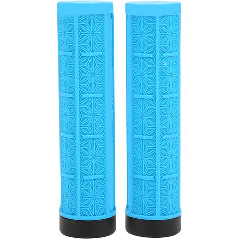 1 Paire de Poignées de Vélo de Montagne en Silicone Antidérapantes à Verrouillage Unilatéral, Accessoire Cycliste (Bleu) (1/5)