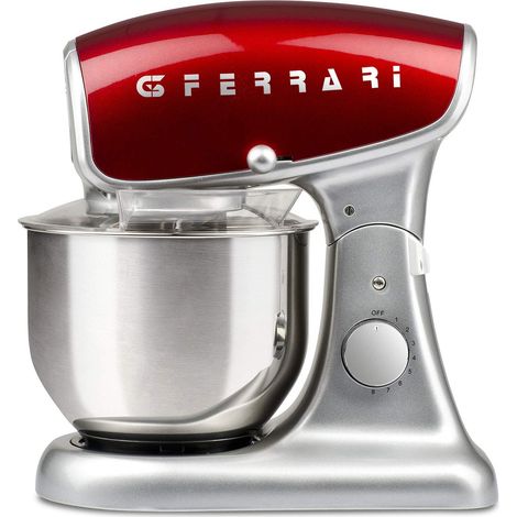 G3 Ferrari G2007506 Pastaio Deluxe Impastatore Professionale 5.2 Litri, 1200 W, Rosso/Argento