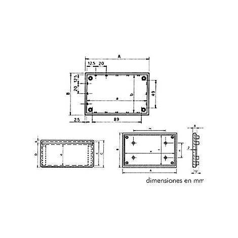 CONTENITORE COPERCHIO - GRIGIO - 110 x 70 x 53,9 mm (1/3)