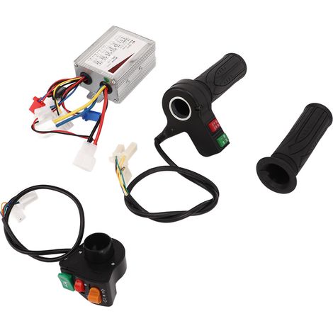 Manette de commande d'accélérateur avec variateur de vitesse pour moteur à balais, interrupteur 3 fonctions, kit de réparation 1 clic, 36V 500W, poignée de gaz, contrôleur de vitesse pour vélo électri (1/5)