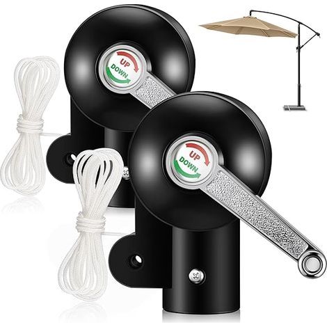 Pièces Accessoires de Parasol de Patio Pièces de Rechange de Parapluie Extérieur Support Robuste Remplacement de Manivelle de Parapluie pour Parasol Pique-Nique Patio Cour Poignée de Manivelle de Balc (1/5)