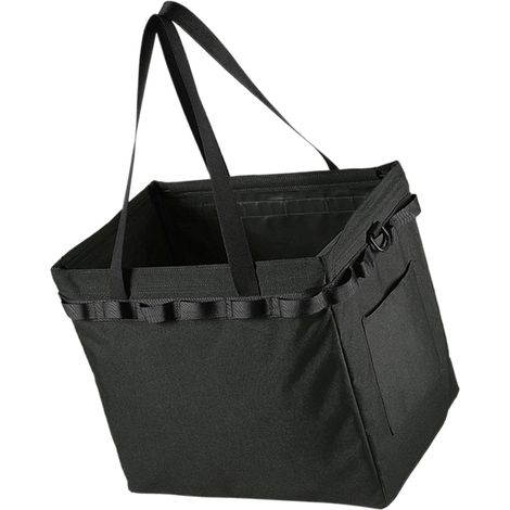 Sac fourre-tout pliable multifonctionnel de grande capacité, noir, idéal pour le camping, les voyages et la voiture. (1/5)