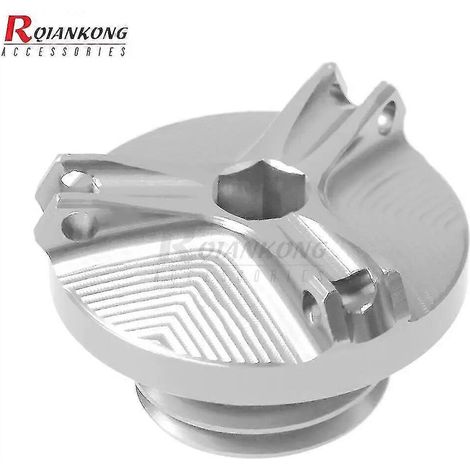 Für MV AGUSTA B3 675/800 F3 675/800 2012 RIVALE 800 2013–2017 Motorrad-Ölfilterbecher-Verschlussschraube – silber (1/5)