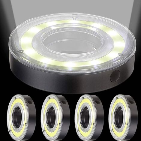 Ensemble de 4 drapeaux et poteaux lumineux LED pour putting green, accessoires de golf nocturnes avec éclairage à piles pour l'entraînement dans le jardin, les fêtes et la décoration de camping (1/5)