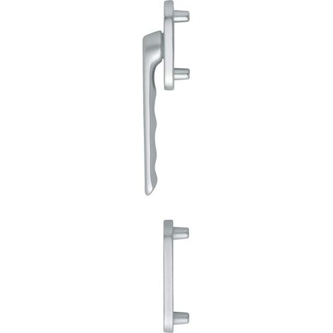 HOPPE 3419860 LIÈGE - Maniglia per porta del balcone, esterno piatto, argento anodizzato