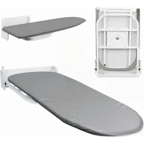 Table à Repasser Murale, Pliable, Rotative à 180°, Support Mural Compact Planches à Repasser Peu Encombrantes, Planche à Repasser Pliable pour Petites Pièces, avec Housse Résistante à la Chaleur (1/5)
