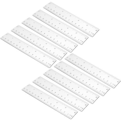 iplusmile Lot de 10 règles mesure transparentes en plastique ABS (1/5)