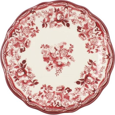 6 Piatti da Dessert Faustine 20cm in Porcellana Rosa - Selef Nova Styl