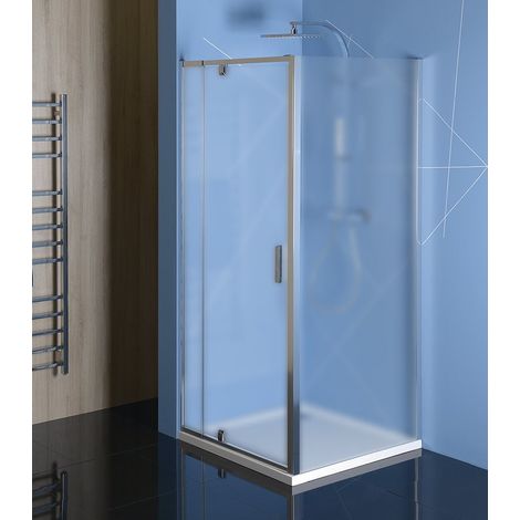 EASY Portes pivotantes à écran rectangulaire/carré 800-900x900mm L/R variante, verre Brick (1/4)