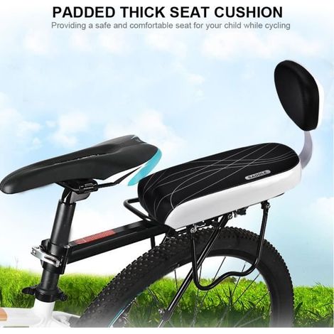 Siège de vélo arrière pour enfant PORTE BÉBÉ POUR CYCLE Junior porte bagage Selle Vélo Coussin dossier accoudoir (1/4)