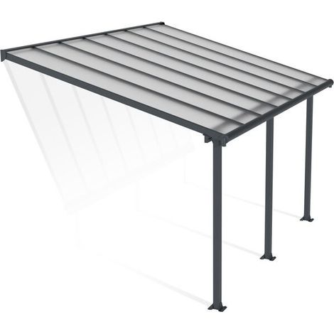 Palram - Canopia Terrassenüberdachung Olympia Anthrazit 295x425x305 cm (1/5)
