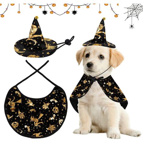 (Magicien) Déguisements d'Halloween pour animaux de compagnie, cape pour chien, cape pour chat, sorcière (1/5)