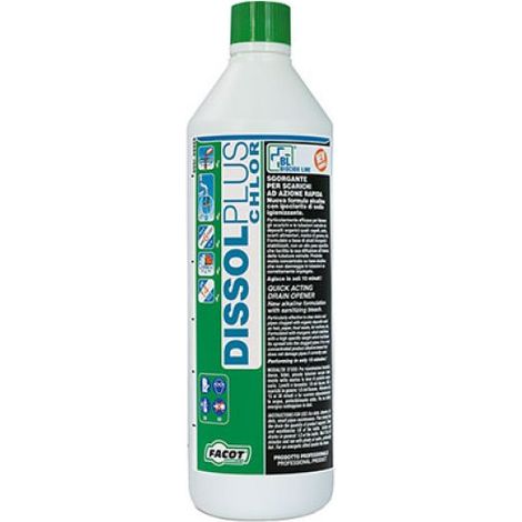 DISGORGANTE DISSOL PLUS + CHLOR FLACONE 1 Litro