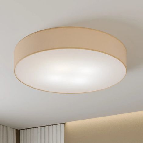 [GEBRAUCHT] B-Ware Euluna Deckenleuchte Lampe Rondo Leuchte Beige Textil Metall Led Deckenlampe ø80