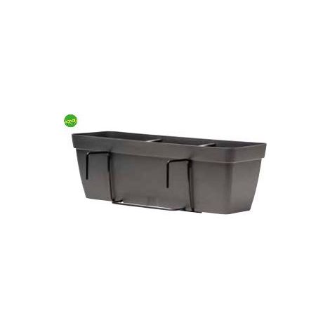 Balconetta con ganci quadri antracite 50x17x17 cm