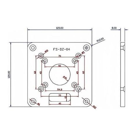 Plaque d'insertion pour table de défonceuse Namvo RT0700C, anneau de coupe en aluminium 120 x 120 x 8 mm, table pliante à visser pour le travail du bois