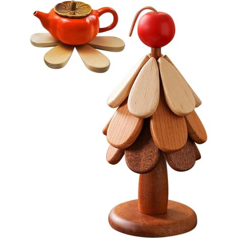 de dessous de plat en forme darbre Sets de table en bois (1/5)