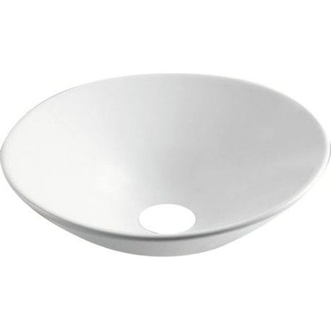 GO by Van Marcke Juno vasque semi encastrable ronde 42,5x42,5x16,5cm porcelaine blanc (1/2)