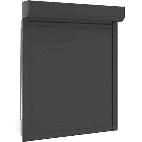 Rollladen Anthrazit 100 x 120 cm Aluminium und Polyurethan vidaXL