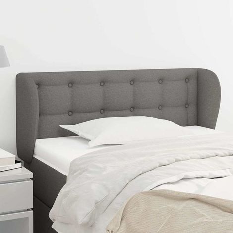 vidaXL Cabecero de tela gris oscuro 93x23x78/88 cm (1/5)