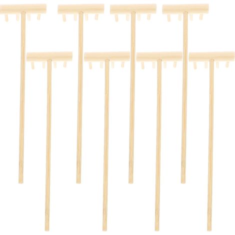 Râteau de jardin en bois pour désherber, cultiver, planter et préparer le sol structure robuste pour l'entretien extérieur.-AquaForge
