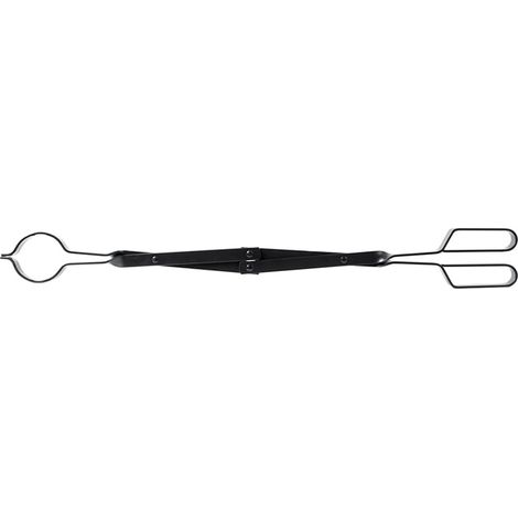 Heavy-duty firewood tongs, 62 cm, for logs up to 30.5 cm thick, rust-resistant fireplace tongs, black (1/5)