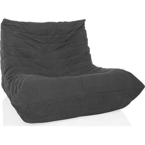 Sitzsack / Bodensofa Sitzolo Cord Stoff grau hjh LIVING (1/5)