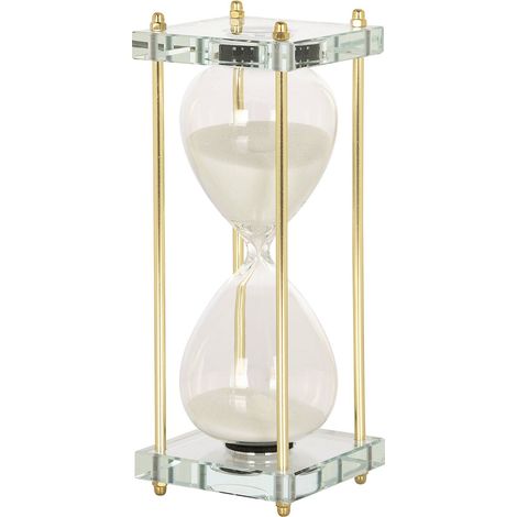 Sablier Gigi Design Élégant et Moderne - Teinte Cristal Éclatante et Finition Dorée (1/4)