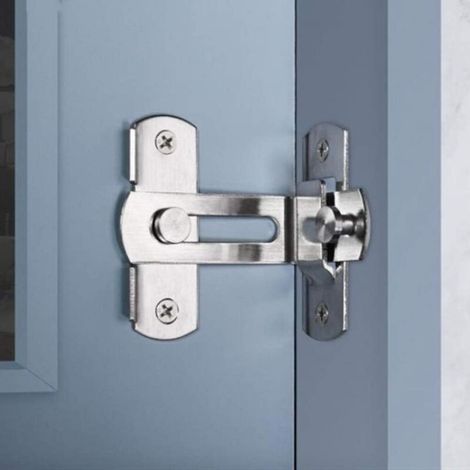 Cerradura de puerta de ángulo recto de 90 grados – Acero inoxidable resistente a la corrosión – Para puertas y ventanas – Fácil instalación (1/5)