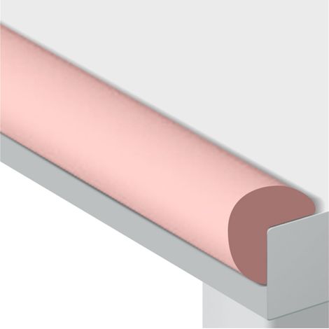 Bande de sécurité en mousse auto-adhésive, protection d'angle en L, anti-collision pour enfants, pour table, chaise, banc, TV, meubles, lit (Couleur : Rose, Taille : 2 m) (1/5)