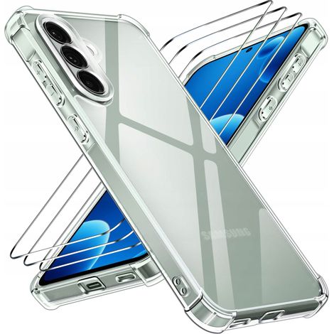 Funda protectora blindada para Motorola G56 5G, antichoque, transparente, con 3 cristales. (1/5)