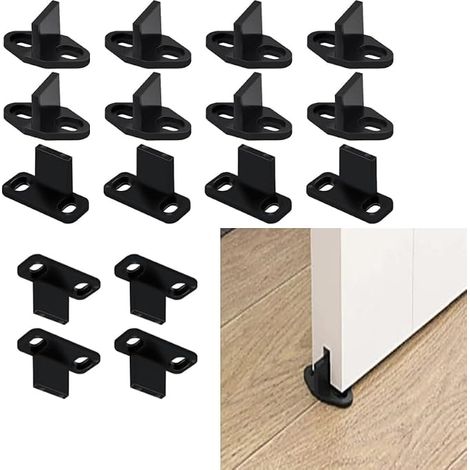 Guide de sol en plastique pour porte coulissante, Noir (1/4)
