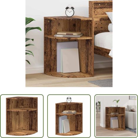 Holzwerkstoff Tisch - Beistelltisch Altholz 39,7 x 39,7 x 60 cm Holzwerkstoff (1/5)