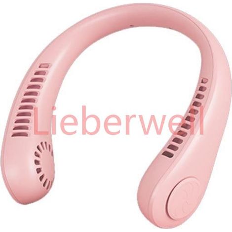 Ventilateur de Cou , ALLOWITH , Rechargeable , Rose , Sans Lame , 3 Vitesses (1/4)