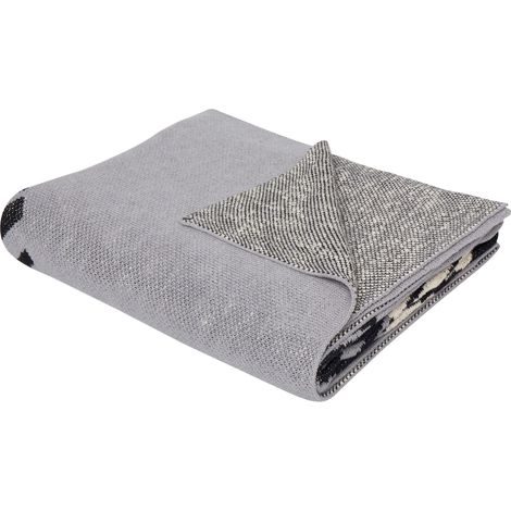 Kuscheldecke MATTA Baumwolle 130 x 170 cm Grau