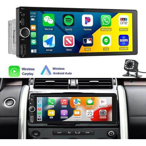 Autoradio stéréo 6,86 pouces Apple CarPlay et Android Auto USB/Type-C Unité principale SWC USB - 12CAM (1/5)