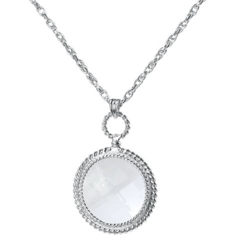 Pulloverkette 2X Vergrößerungsglas Metall Strass Halskette hangi