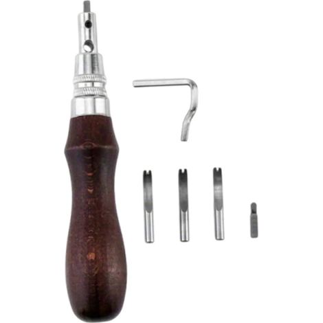 Kit d'outils de rainurage du cuir 7 en 1 (1/5)